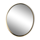 Belgo Chrom oval mirror from the 70s in solid brass
