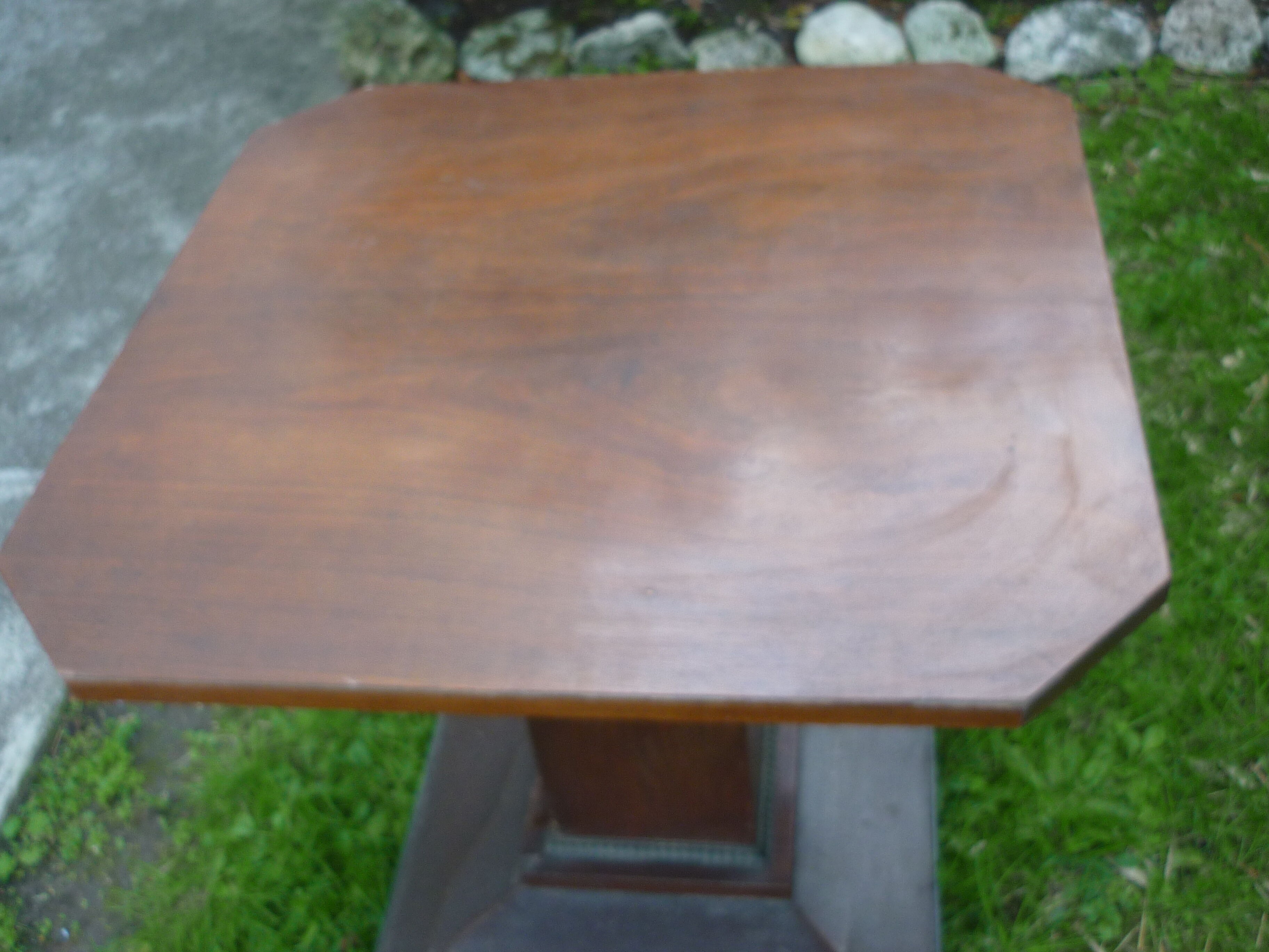 Octagonal wooden lounge table 1940-50