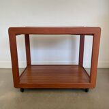 Scandinavian design teak bar cart, trolley, side table, 1960s