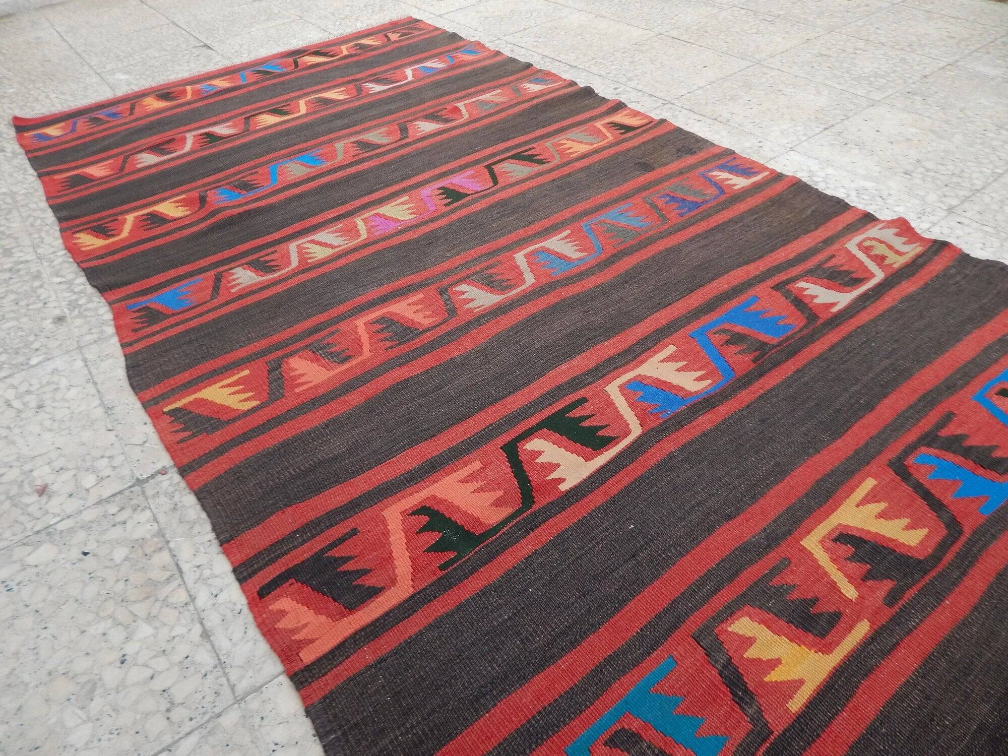 Vintage Turkish hallway rug 107x289 cm