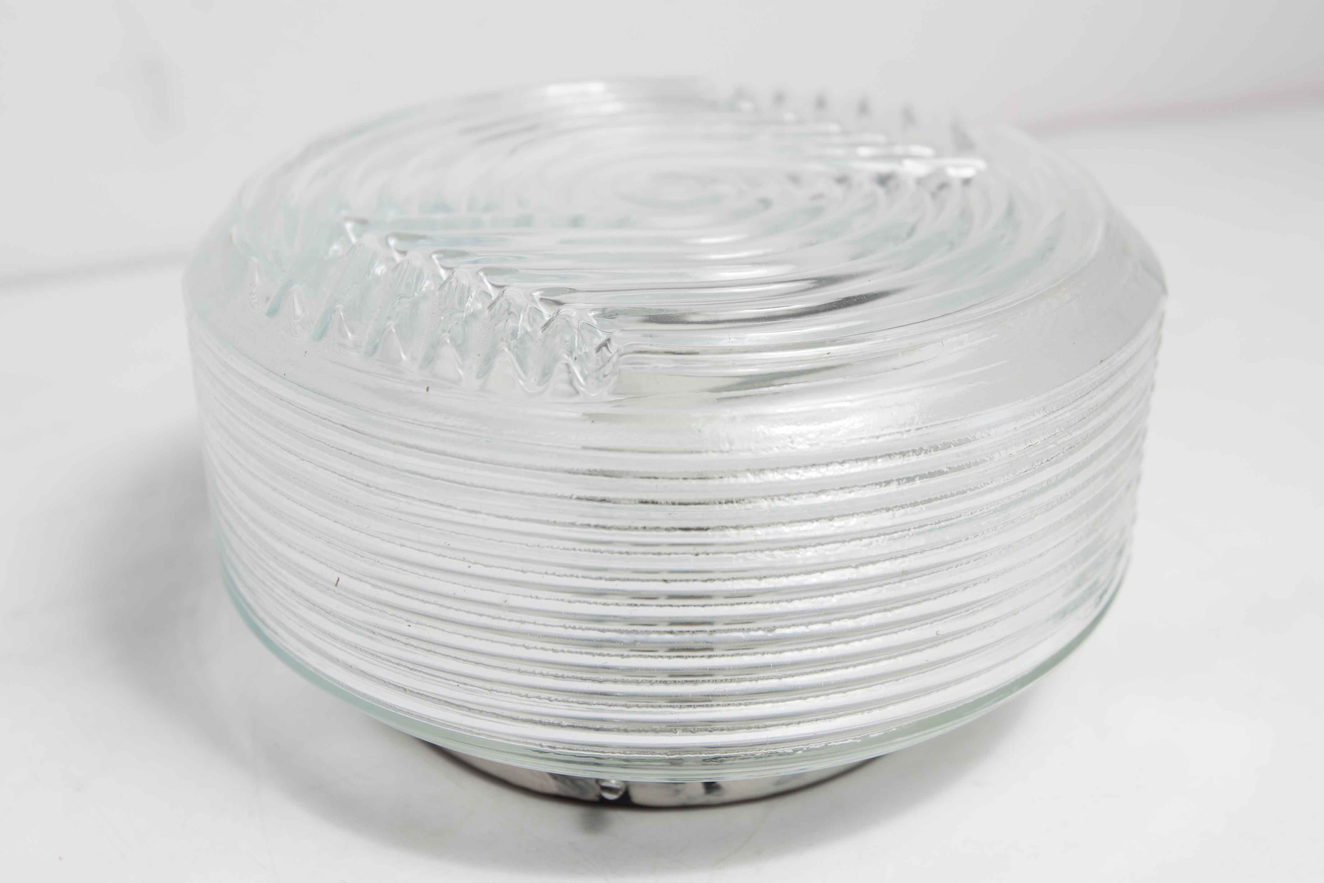 Ceiling lamp graphic 1970 glass