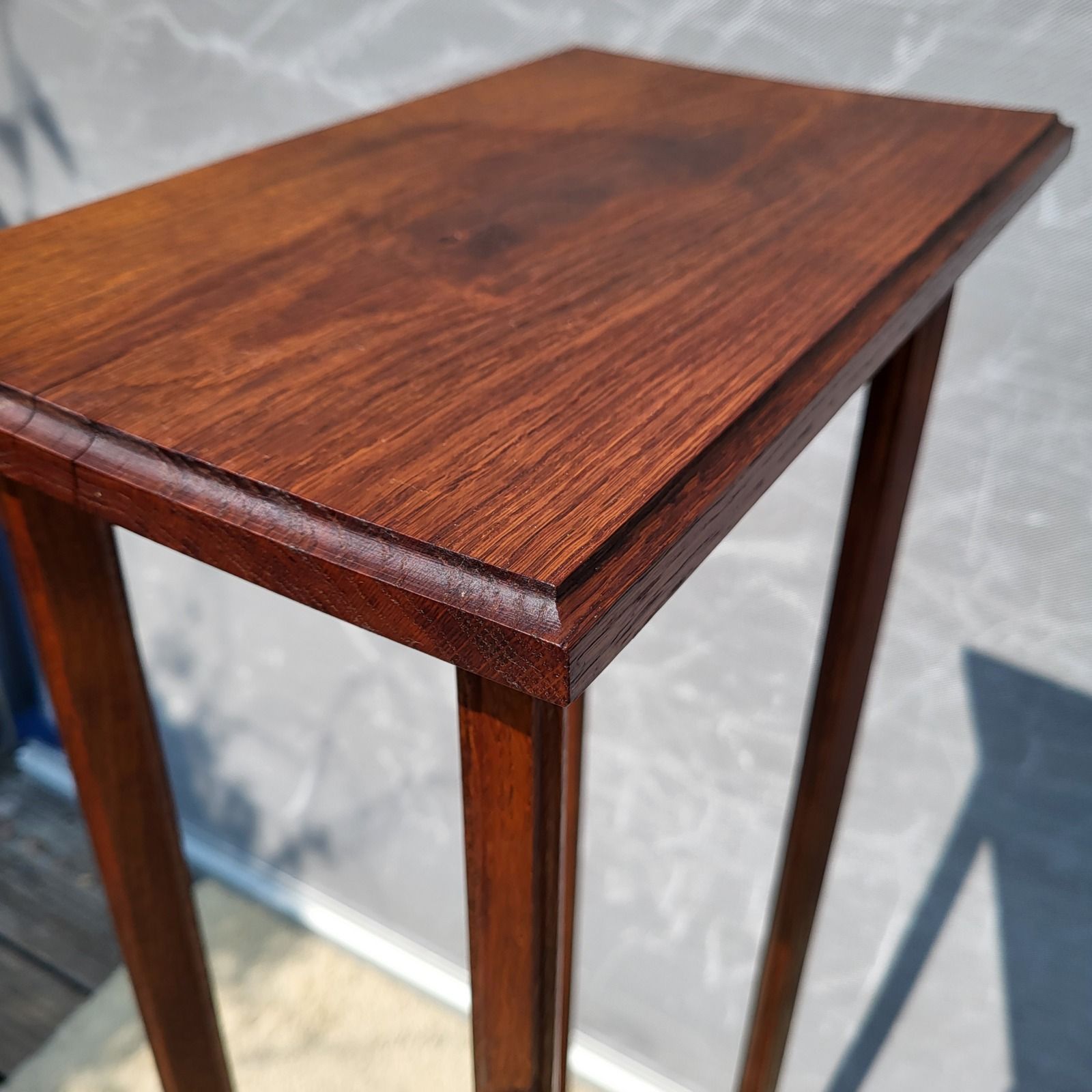 Large Art Deco plant stand H140 solid oak