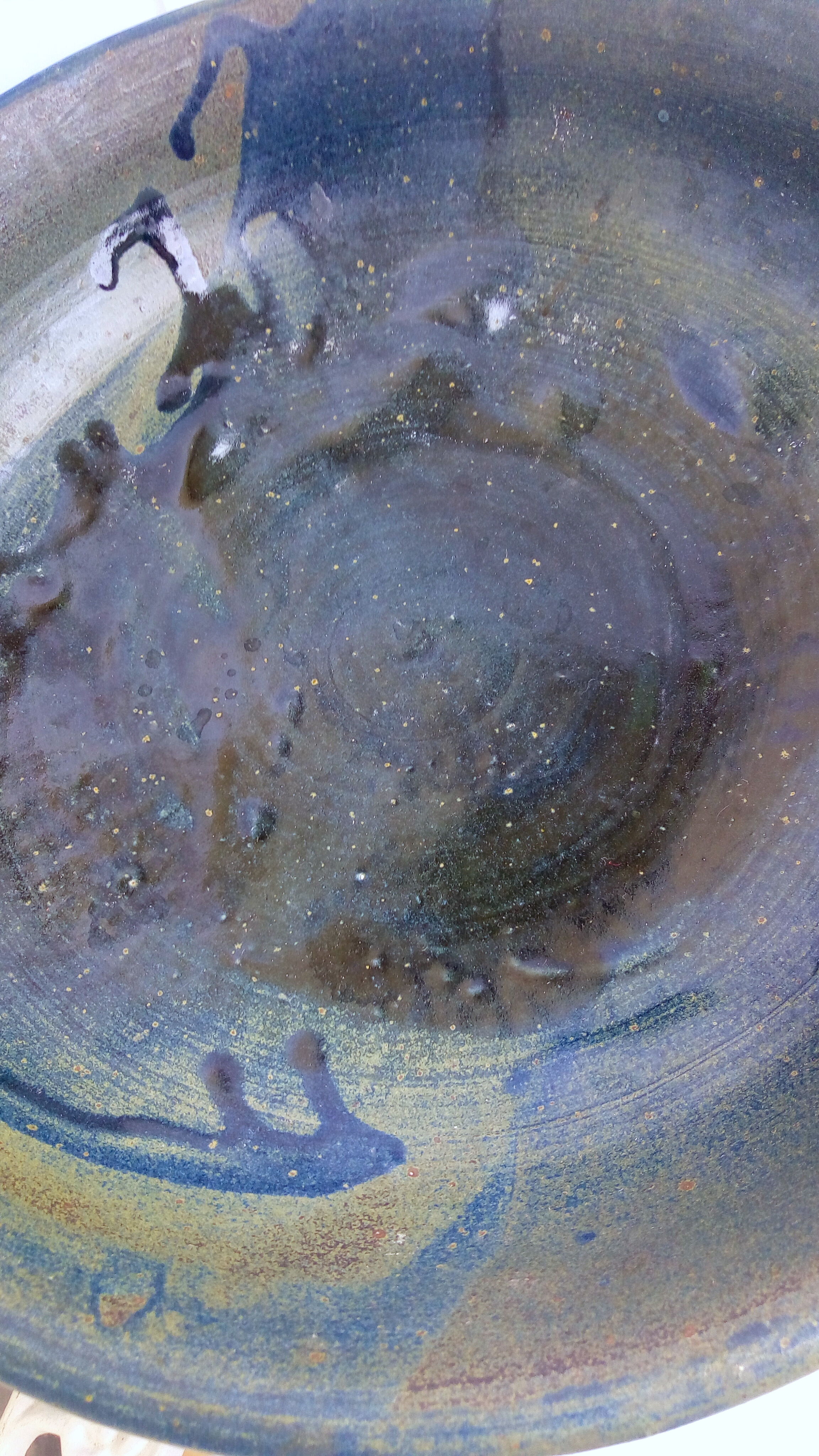 Xxl dish in nocturnal blue and black sandstone