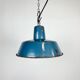 Small Industrial Blue Enamel Pendant Lamp, 1960s