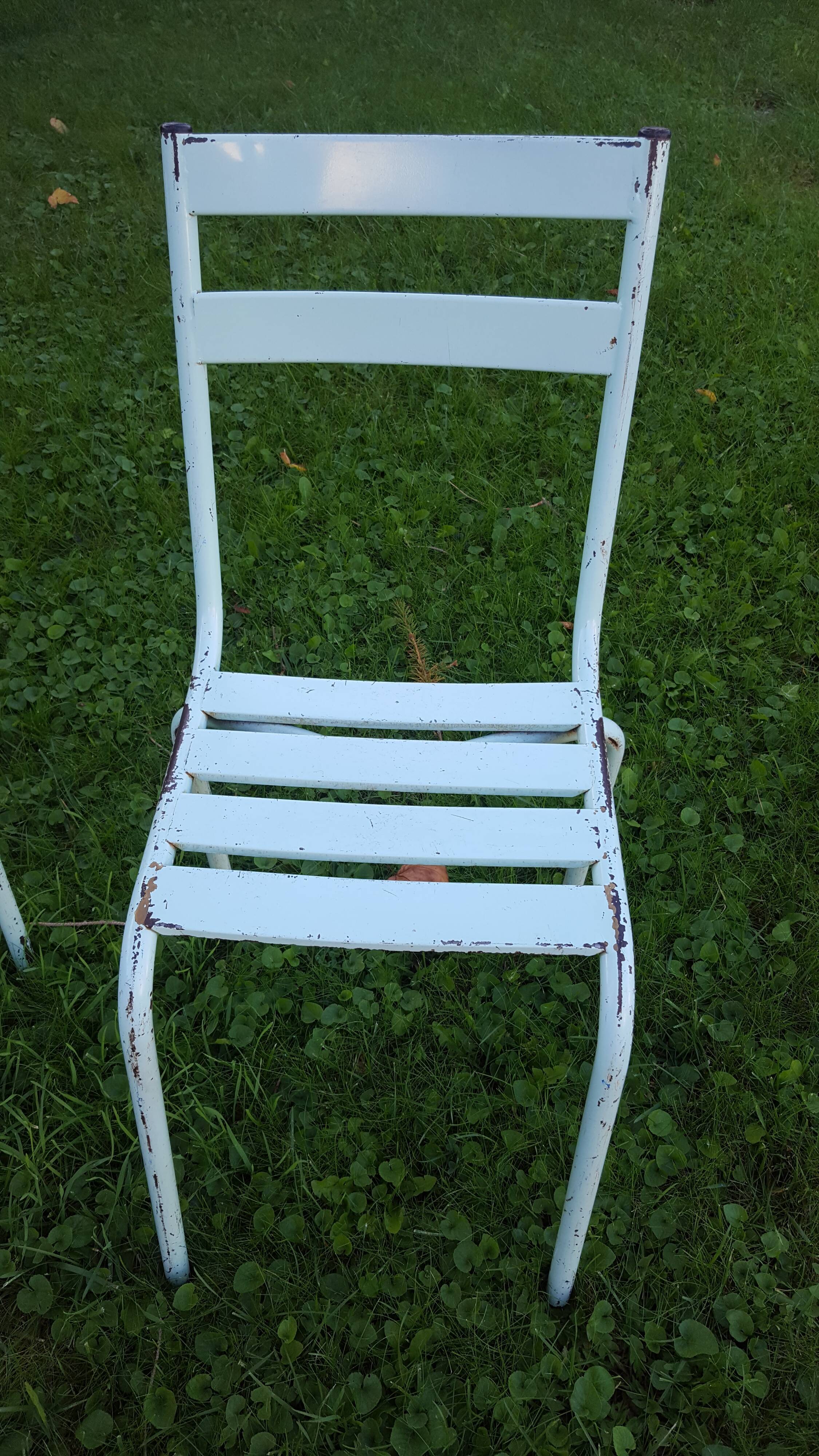 4 metal chairs, 50s