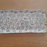 Rectangular dish in vintage Limoges enameled porcelain