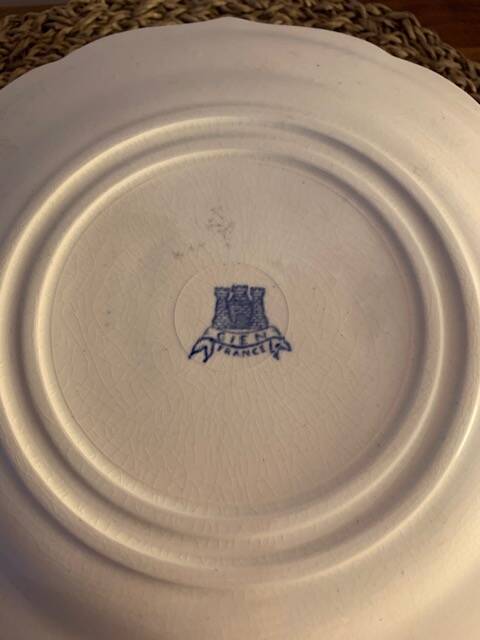 Set of 3 Gien Decor Rouen Plates 32