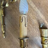Pair of Louis XVI style bronze wall sconces – 2 arms