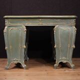 Venetian lacquered and painted writing desk from the 20th century