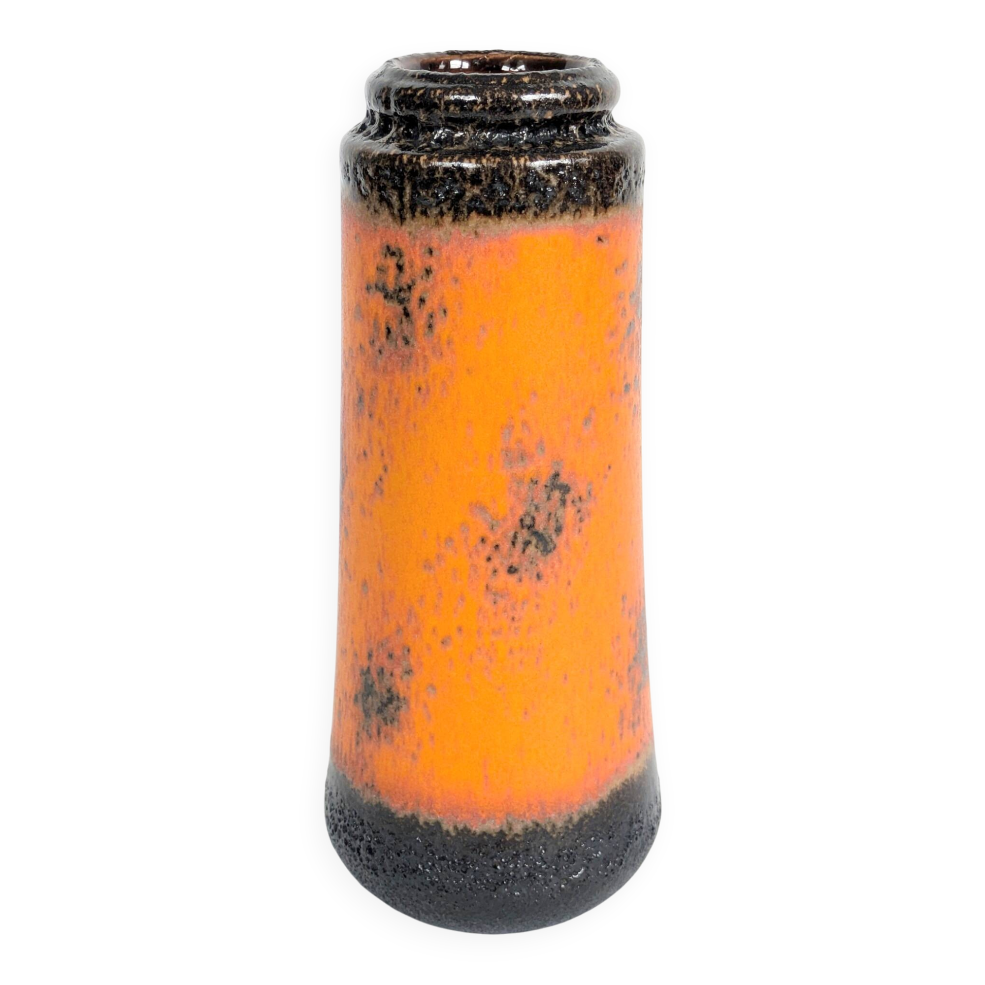 Vintage Scheurich fat lava vase, model 206, West German ceramic.