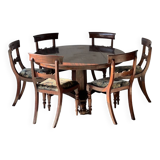 Mahogany dining room set, work in English 19th century
