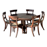 Mahogany dining room set, work in English 19th century