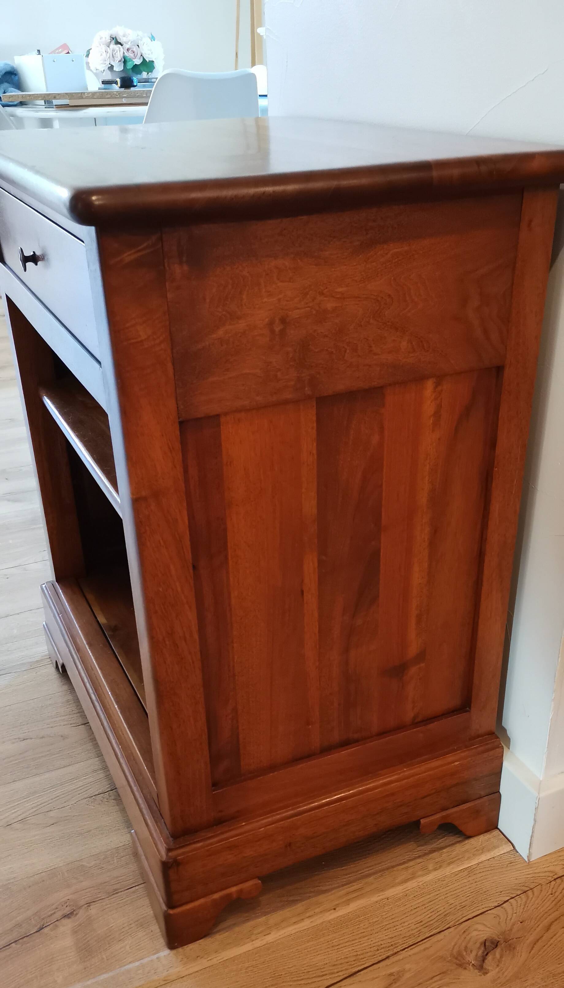 Solid walnut TV cabinet