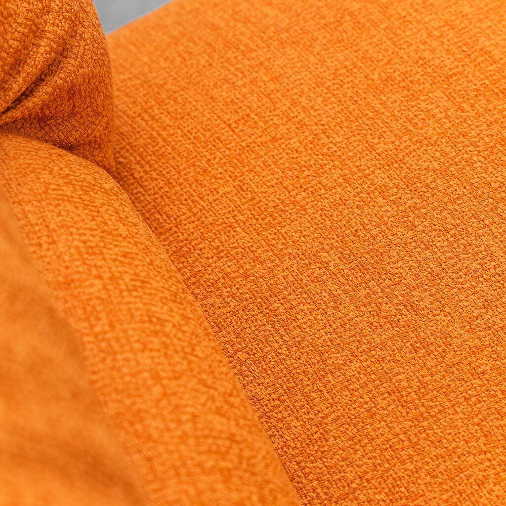 Vintage lounge armchair in orange fabric, 1970s design modernism