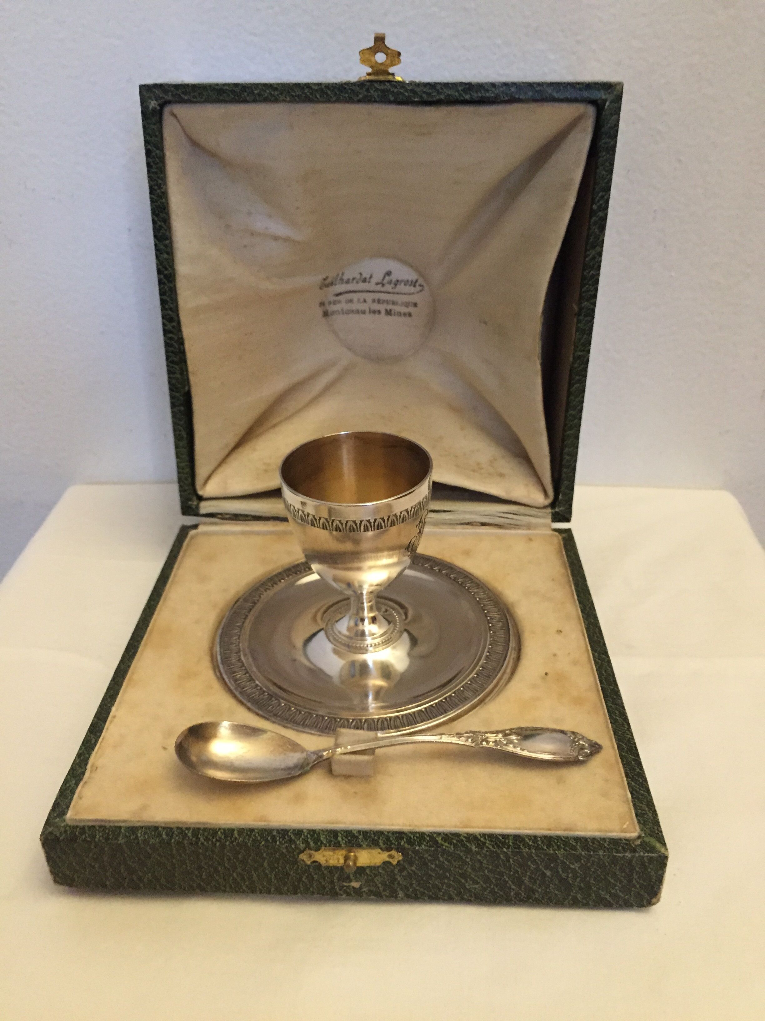 Silver metal eggcup