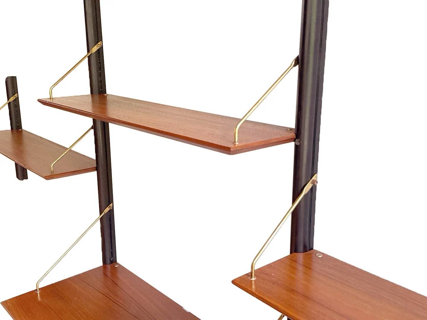 Vintage 3-piece wall unit with desk by Louis van Teeffelen