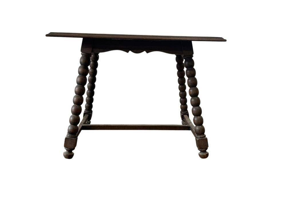 Table d'appoint vintage en bois bobbin / table basse / table à café