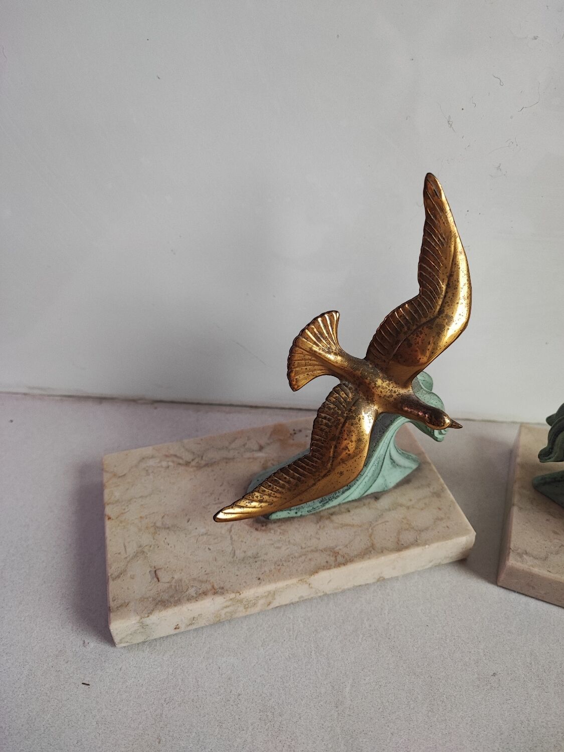 Pair of greenhouses books art deco birds