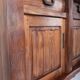 Large brutalist Aranjou sideboard in elm, 1960s