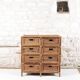 Wicker and rattan chest of drawers with 8 drawers