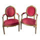 Pair of Louis XVI Medallion Armchairs