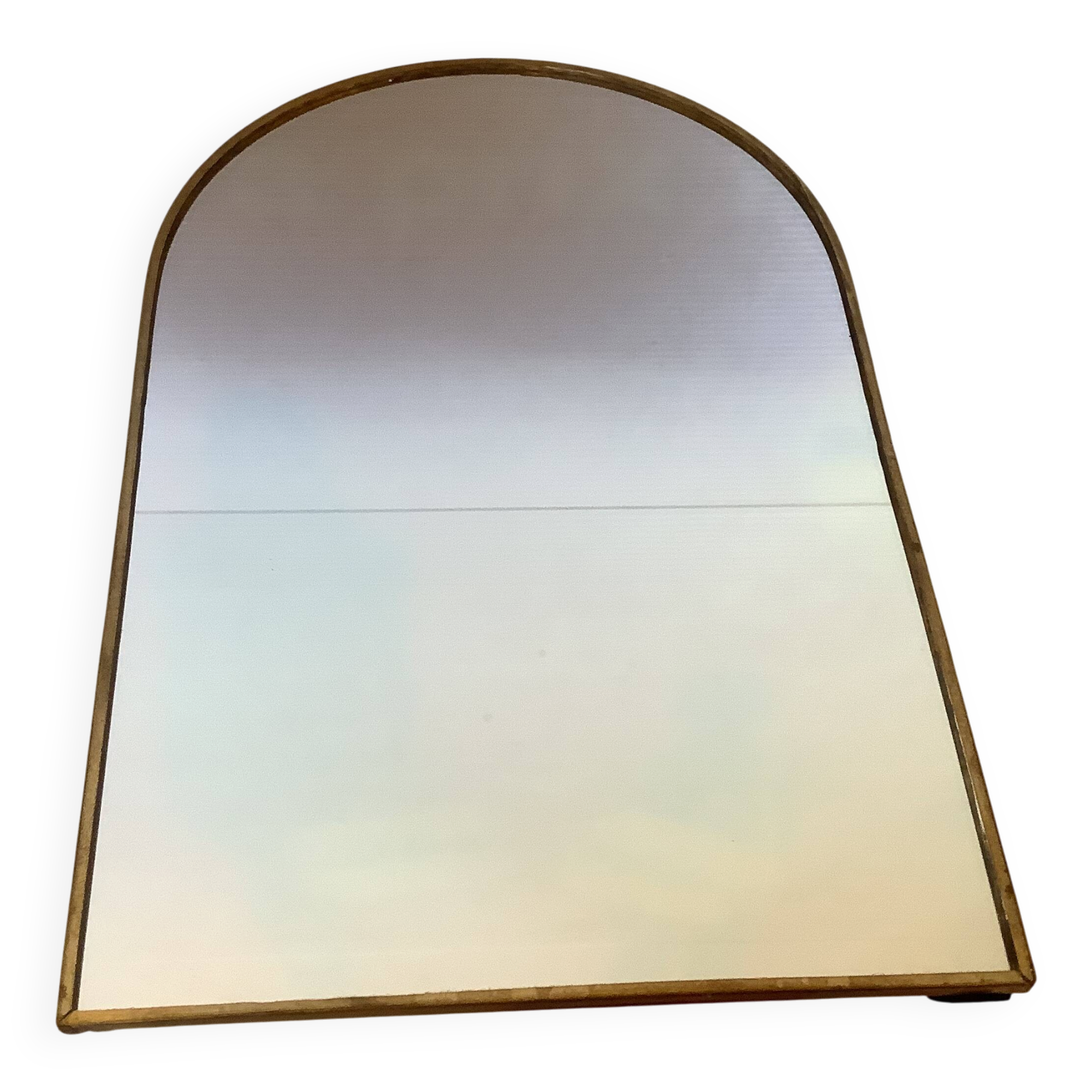 Petit miroir de table en laiton