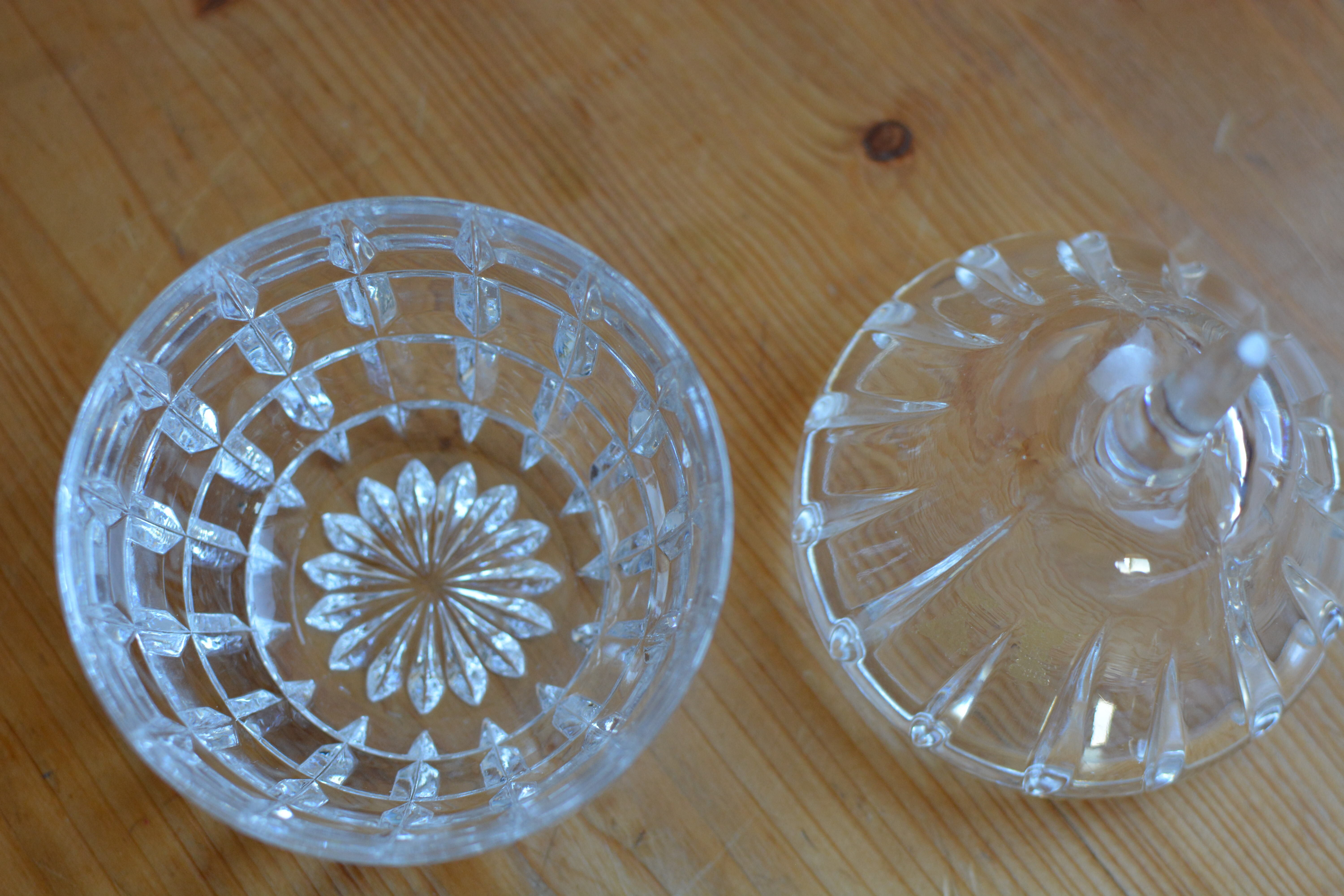 Sugar in vintage crystal shape pear