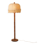 Lampadaire en bois et textile de Suède