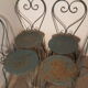 Set de 4 chaises métal