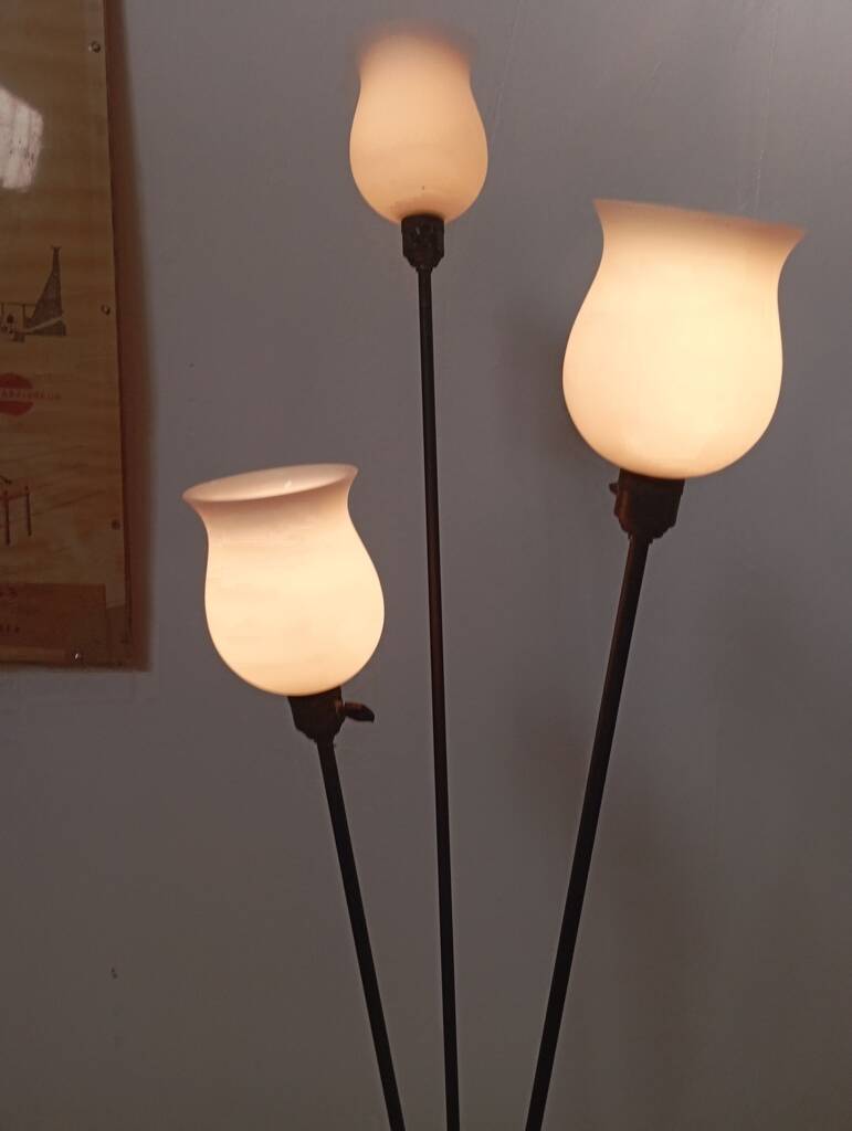 1950s tripod floor lamp