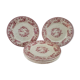Gien ceramic flat plates. Collection "Bouquets de roses"