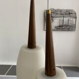 Pair vintage opaline suspensions