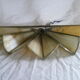70's "fan" wall light in mother-of-pearl and vintage metal