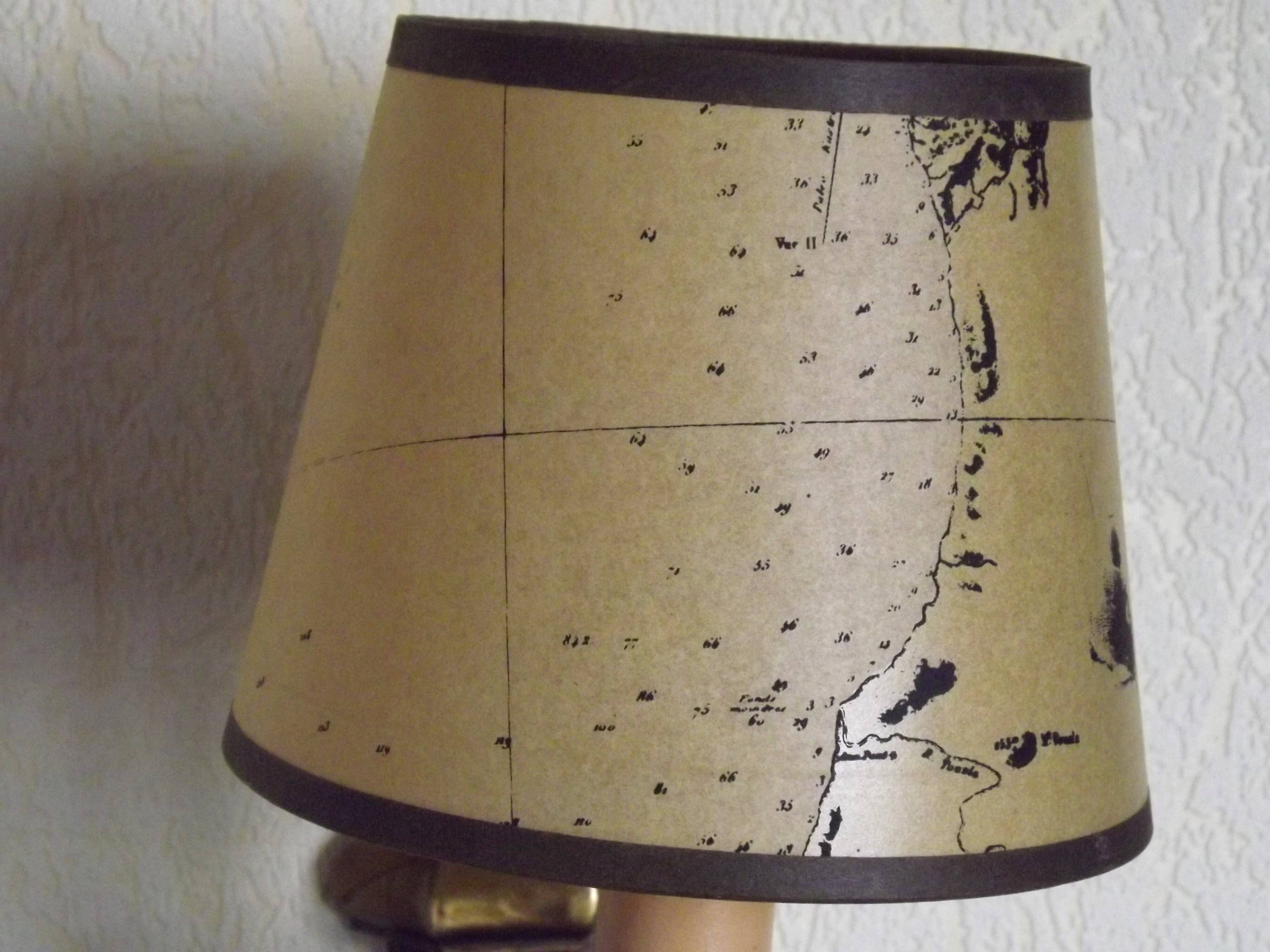 French Vintage Bronze Effect Metal Traditional Wall Light Card Shade 5169