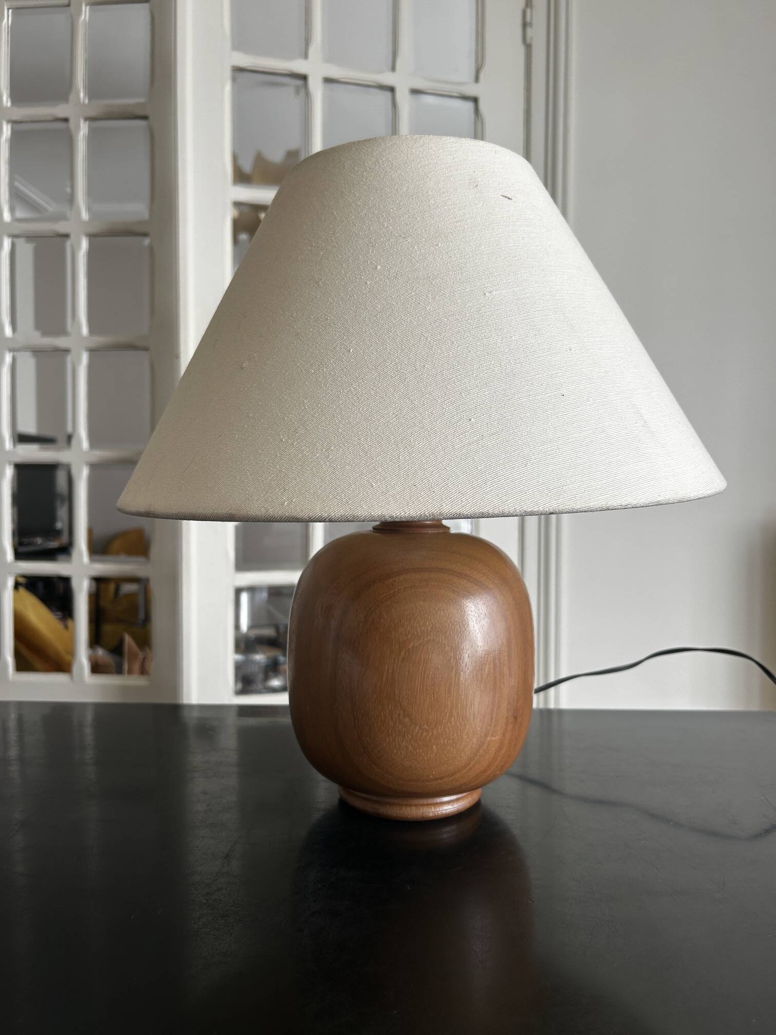 solid wood lamp from the 1960s