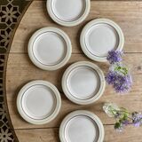 Set of 6 vintage dessert plates Arizona model by Salins
