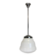 Art Deco suspension with opaline lampshade, Val St Lambert, 1930s