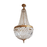 Hot air balloon chandelier with stamps