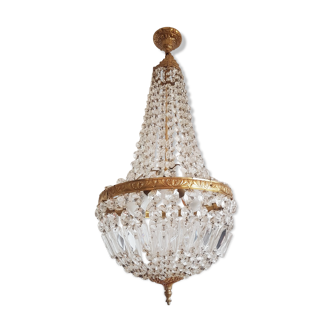 Hot air balloon chandelier with stamps