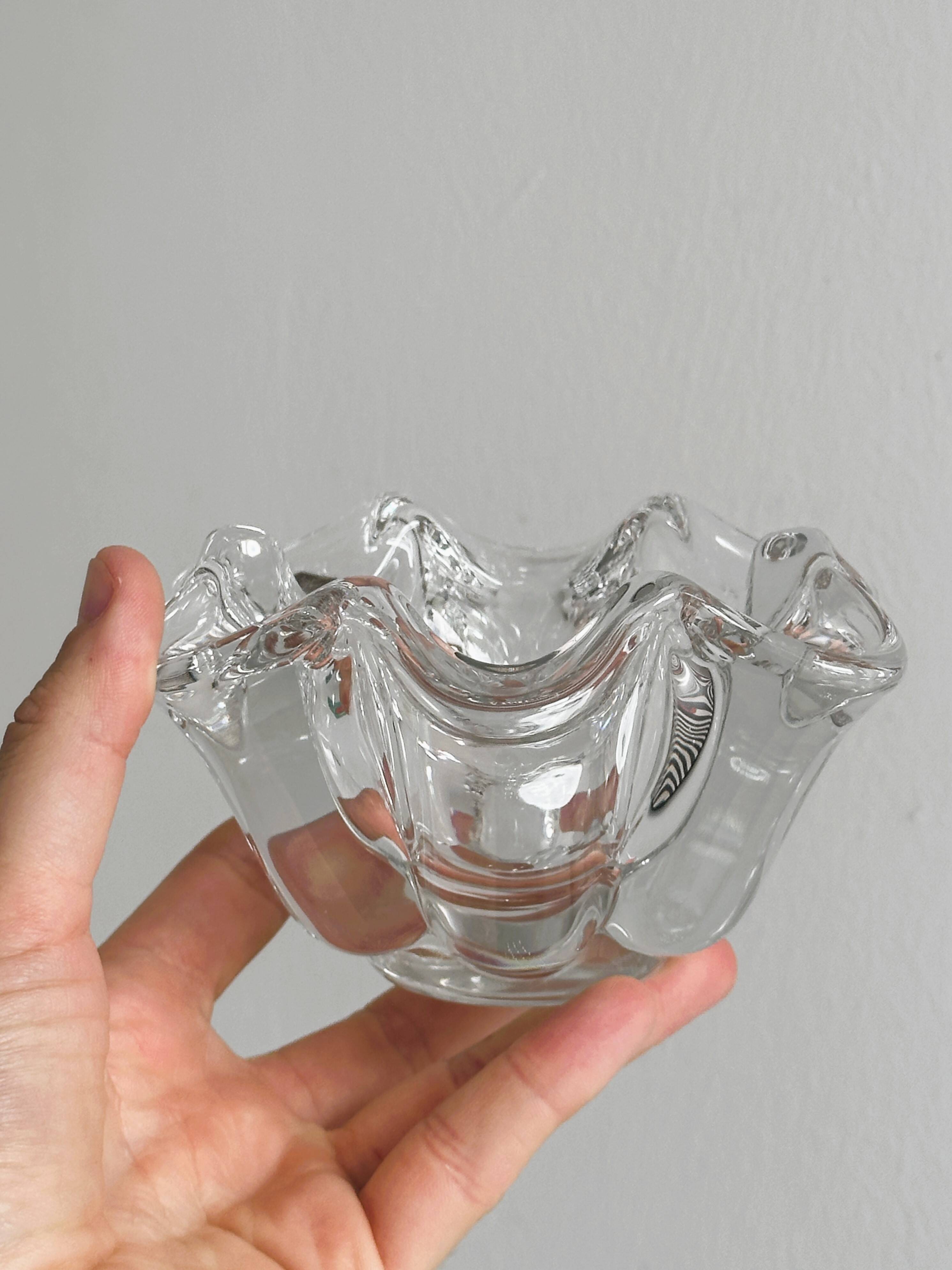 Clear crystal ashtray