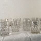 Old ribbed glasses without a foot