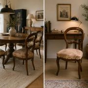 Louis-Philippe medallion chair from the 19th century in solid walnut.