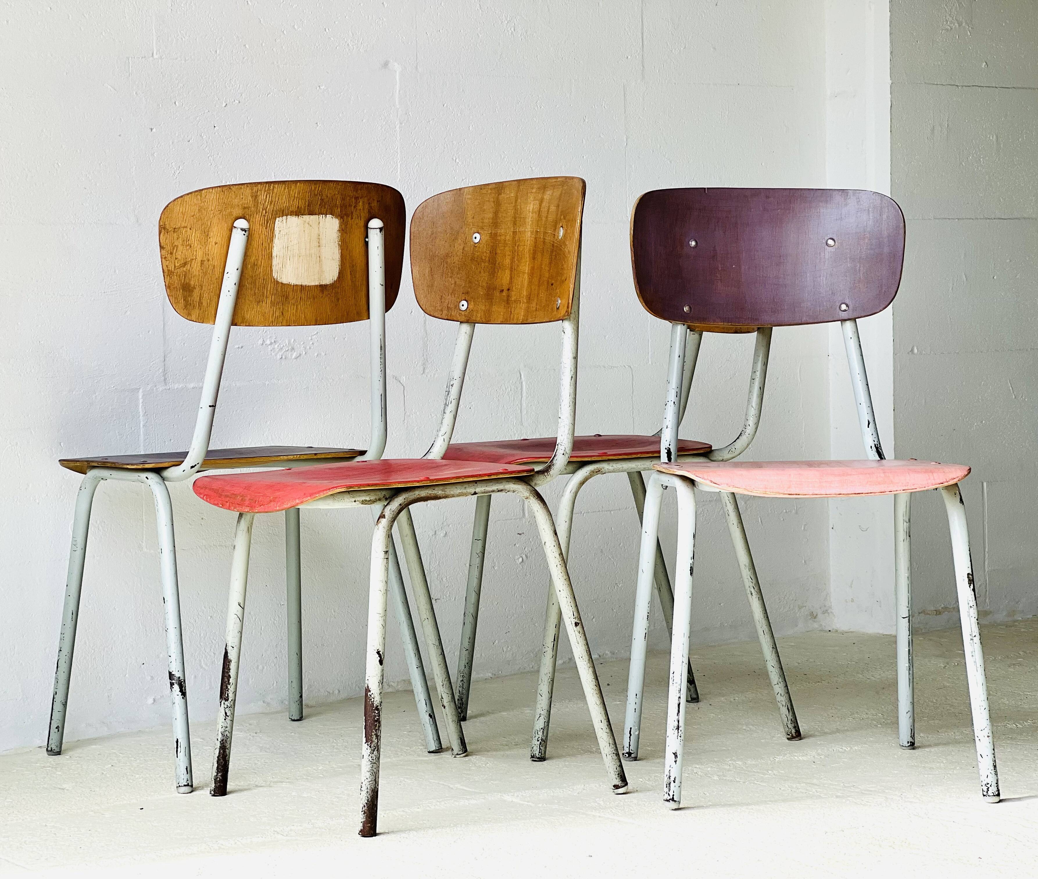 Chaises d'école Bistro, lot de 4