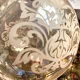 Double retro wall light with etched glass