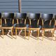 6 chaises baumann n°17 dos large skaï noir