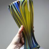 Missoni Murano "Peacock Feather" multi-colored vase from the 70s-80s