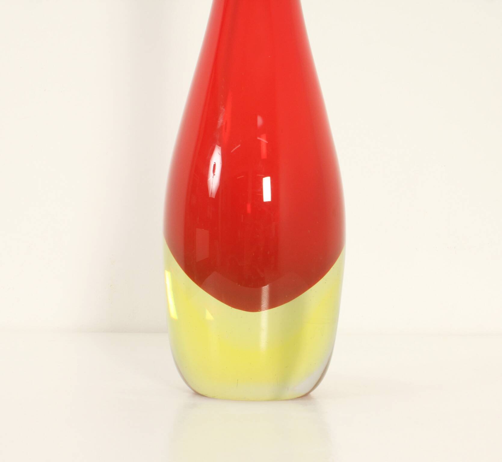 Narrow-necked Murano glass vase, Italy 1960s