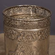 Antique Art Deco Silver Plated Waste Paper Bin c.1920