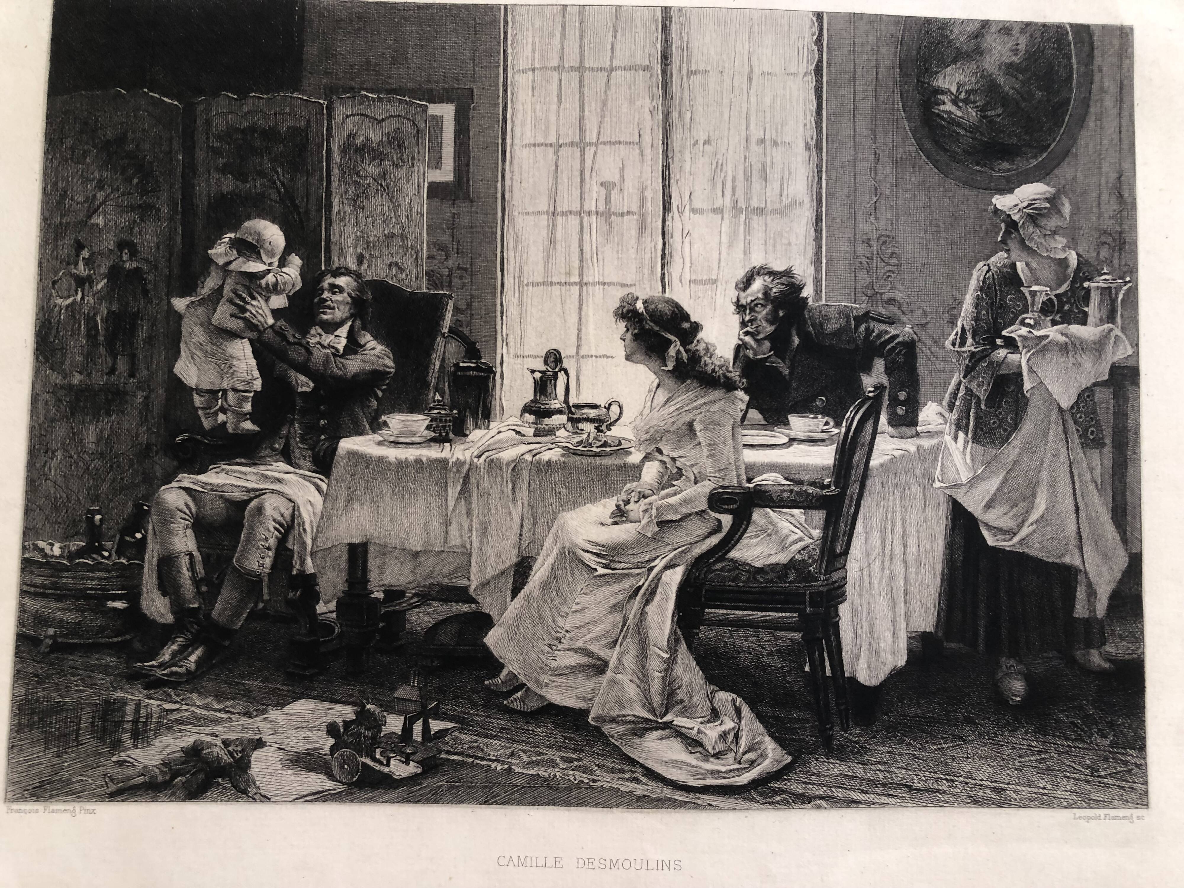 1 lot 6 prints revue l'art late 19th century: importun, desmoulins, cabaret, venice, chaumieres, menetrier