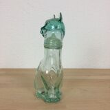 Zoomorphic bottle, glass cat